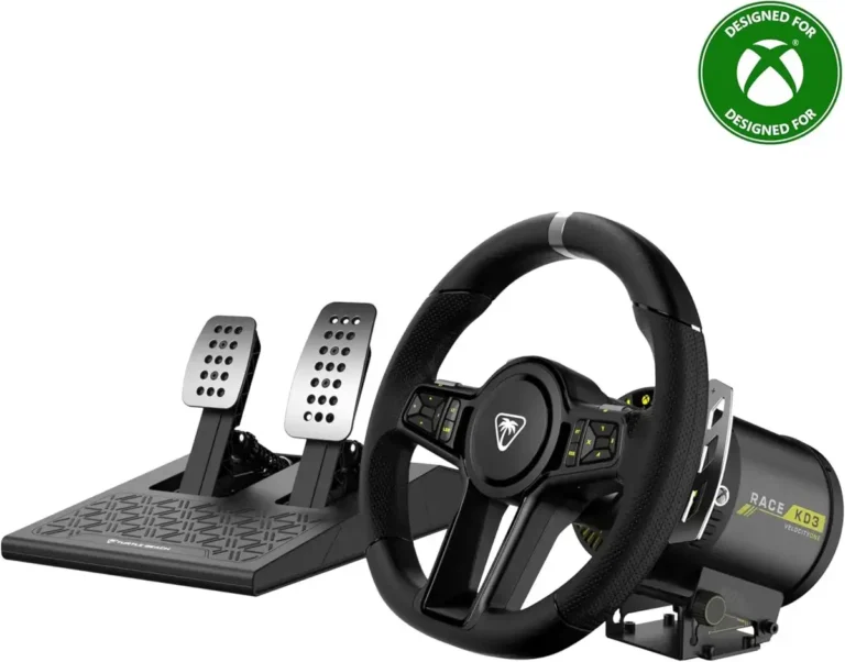 Análise do volante Direct Drive Turtle Beach VelocityOne Race KD3 e seus pedais.
